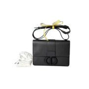 Dior 30 Montaigne Medium SO Black Leather Bag